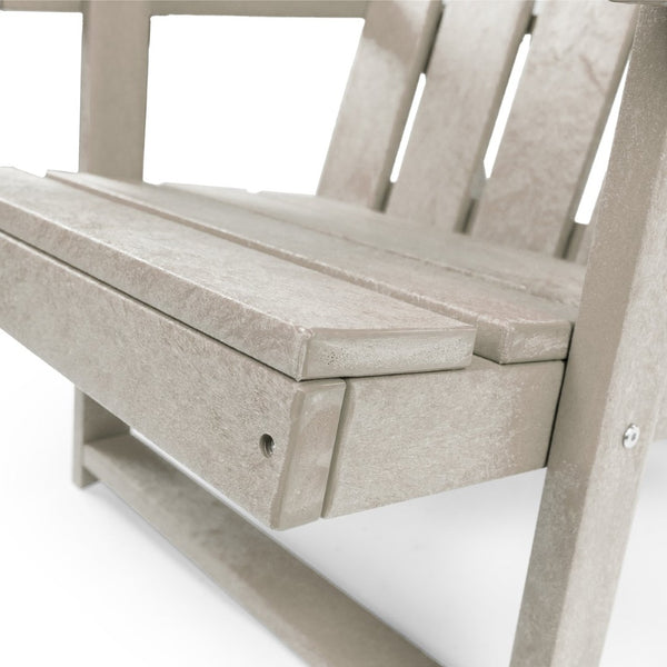 English Elm Shoreline Recycled Hdpe Folding Adirondack Chair Fully Assembled Modern Patio Seating Sand B2745P409685