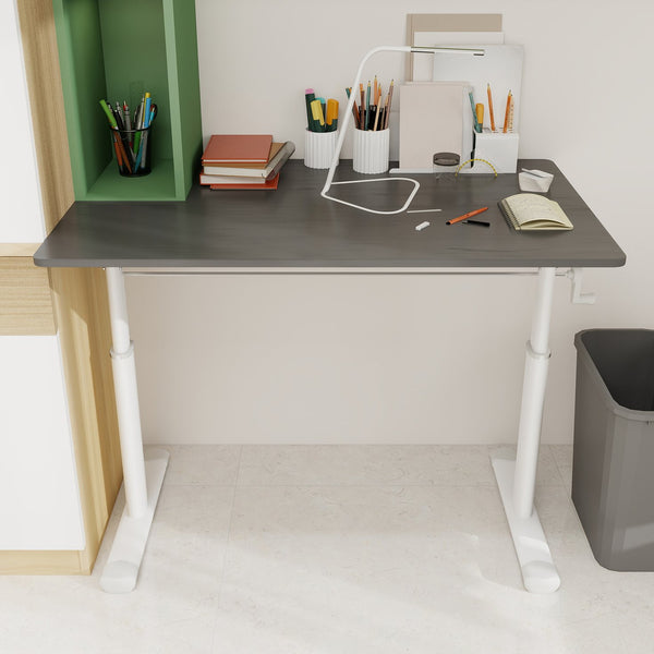 English Elm Adjustable Study Desk For Home & Office – Height-Adjustable, Compact, Multi-Purpose Design For All W1935P338364