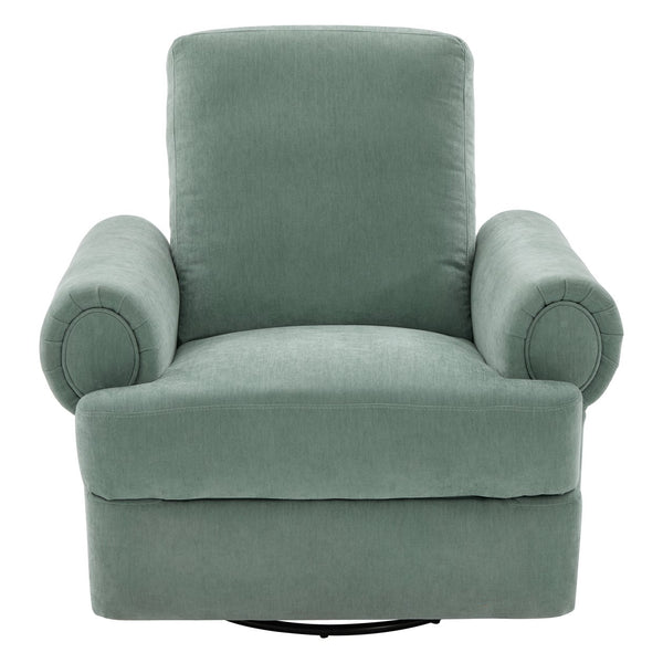 English Elm Christopher Knight Home® - Manual Recliner Sofa with 360° Swivel Rocker, Adjustable 110°–160° Back, Plush Chenille Seat Comfort Mint Green N763P330954F