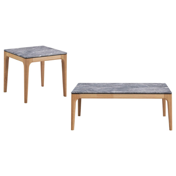 English Elm Fletcher Gloss White Lacquer Coffee and End Table Set for Modern Living Rooms B062S01648