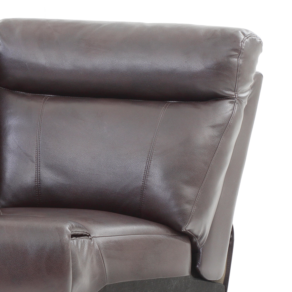 English Elm Ward G760B-W Wedge Dark Brown PU Faux Leather Sectional Connector 40"H x 66"W x 37"D Seating B078P301552