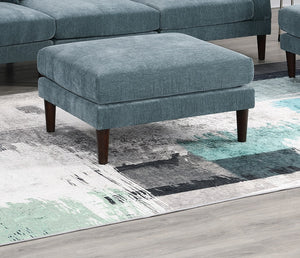 English Elm Beautiful Blush Ottoman Morgan Suede-Look Upholstered Pouf with Plush Cushion and Wood Legs for Living Room Grayish 33 L x 27 W x 11 H B011P281450