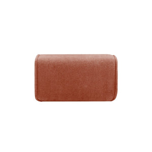 English Elm Harrison Velvet Modular Ottoman with French Piping Trim and Cloud Foam Cushioning Red W3041P386592