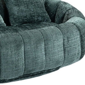 English Elm Bean Bean Bag Sofa High-Density Memory Foam Two-Seater Lounger High Back Chenille Cozy Support Emerald W395P181435