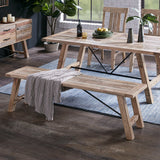 INK+IVY Sonoma Industrial Dining Bench II105-0313 Natural