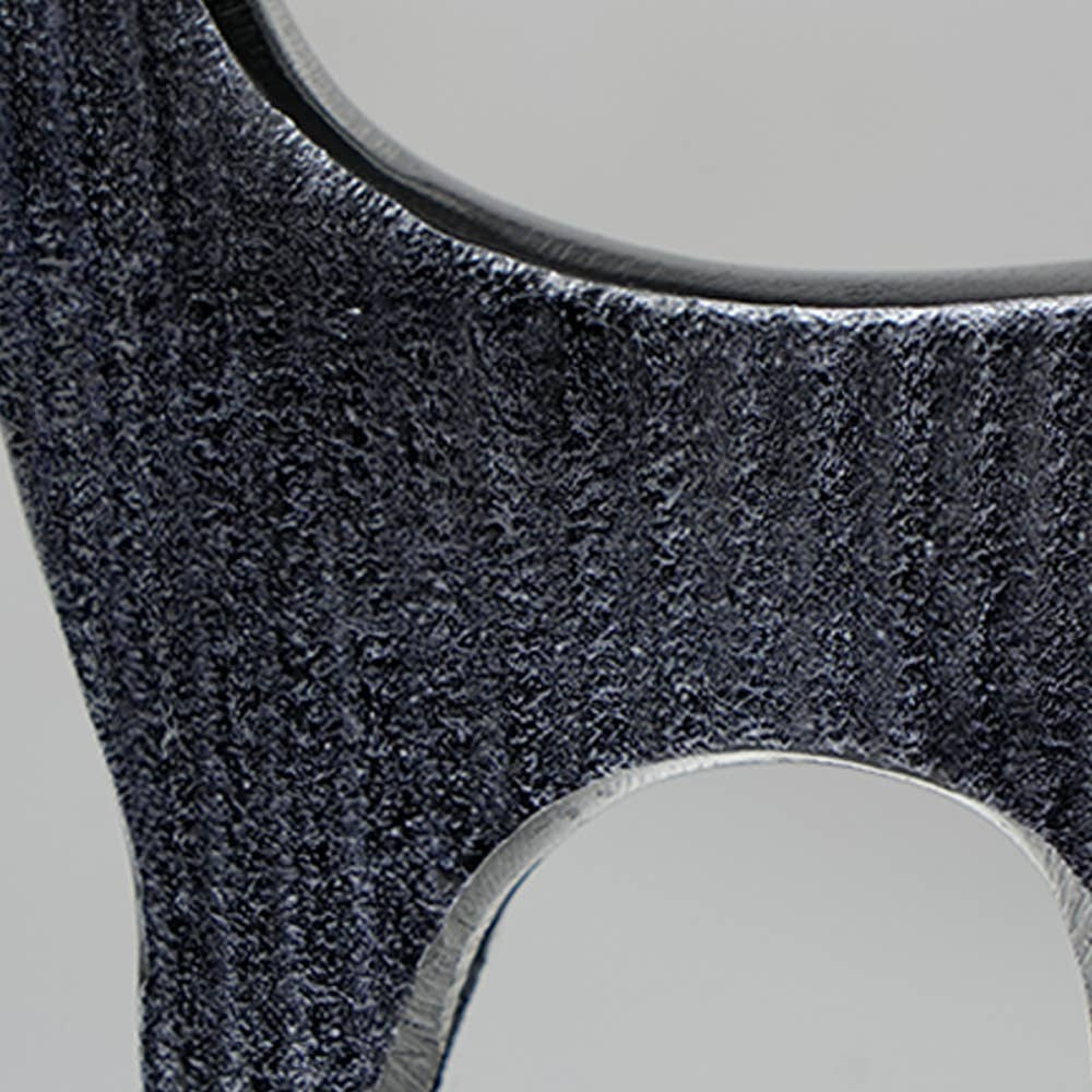 English Elm Black Ribbed Deer Sculpture - Modern Aluminum Table Décor For Eclectic And Minimalist Spaces B346P336932