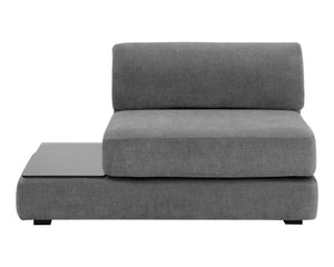 Sunpan Harmony Modular Sectional - Stylish, Contemporary Design for Ultimate Comfort and Versatile Spaces Armless Chair / Left Shelf - 49.25W x 35.75D x 27.5H