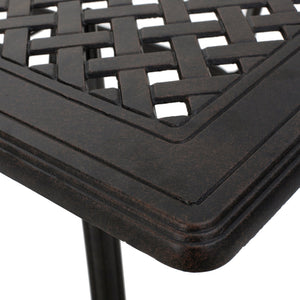 English Elm Christopher Knight Home® - Outdoor Cast Aluminum Rectangular Dining Table - Elegant Bronze Finish For Timeless Outdoor Dining N768P348383B