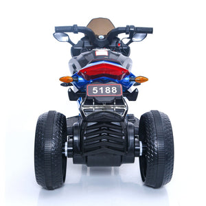English Elm Kids Electric Three Wheel Motorcycle with Led Lit Wheels Pu Seat and Bluetooth Audio W1760P252040