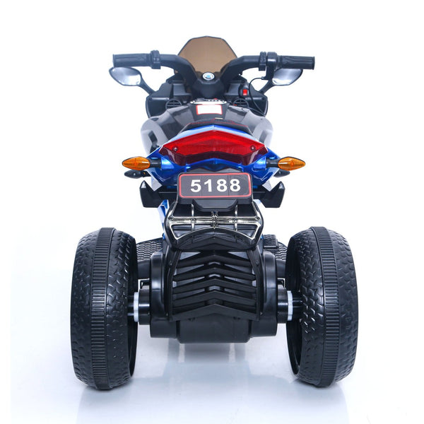 English Elm Kids Electric Three Wheel Motorcycle with Led Lit Wheels Pu Seat and Bluetooth Audio W1760P252040