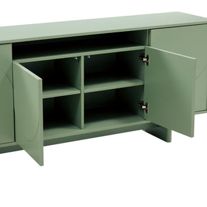 English Elm Ella 71" Sideboard with Soft-Close Doors, Adjustable Shelves, 9 Cubby Spaces & Modern Sled Legs Sage Green B365S00108