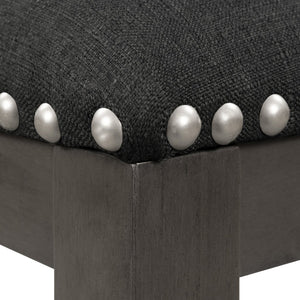 English Elm TOPMAX Counter Height Rustic Farmhouse 5-Piece Dining Set for 4 with Stacked Storage Shelves, Beige Upholstery Gray SP001134AAE