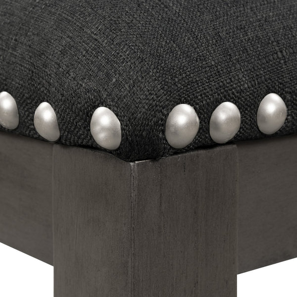 English Elm TOPMAX Counter Height Rustic Farmhouse 5-Piece Dining Set for 4 with Stacked Storage Shelves, Beige Upholstery Gray SP001134AAE