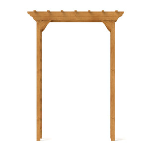 English Elm Wooden Garden Arch Solid Frame Backyard Trellis for Climbing Plants Wedding Ceremony W2640P225585