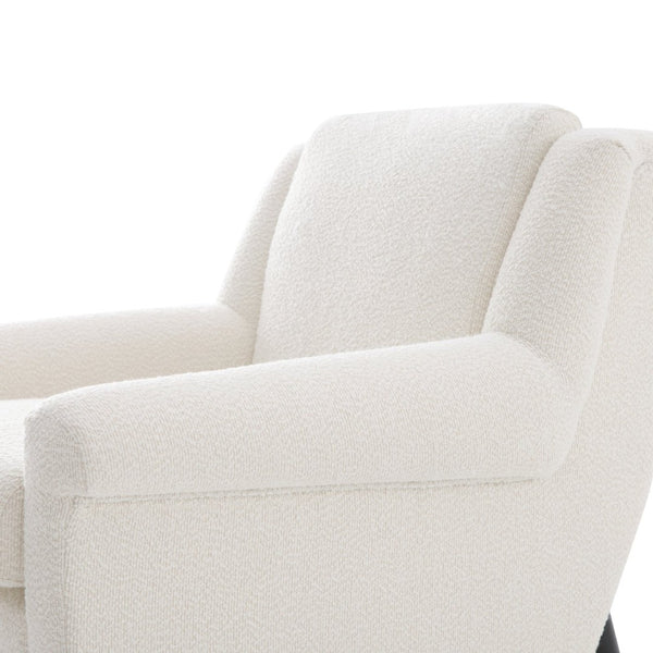 English Elm Modern Boucle Accent Chair Sculpted Flared Arms Birch Legs Mid-century Living Room N723P426251A