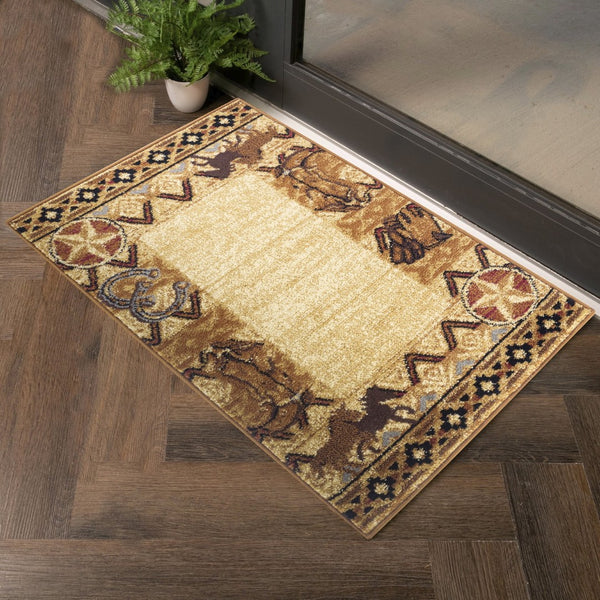 English Elm Tribes Beige 7'10" X 10'3" Southwest Area Rug - Durable, Stylish, Pet-Friendly, Easy To Clean! B186P181020-GIGA