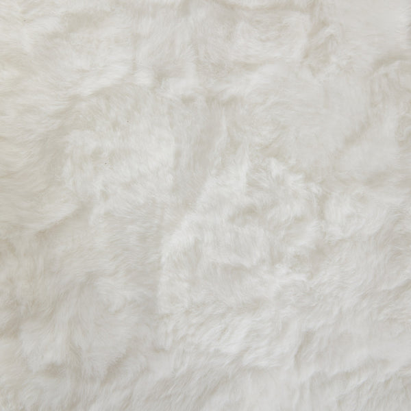 English Elm A&A Plush Faux Fur Office Chair with Ergonomic Wrap Back, Stable Metal Base, Breathable, Cute Wheels Ivory W1143P324154