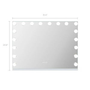 English Elm Vanity Mirror With 18 Led Lights, 3 Color Modes & Usb Charging – Perfect For Makeup & Grooming! W3660P373021-GIGA