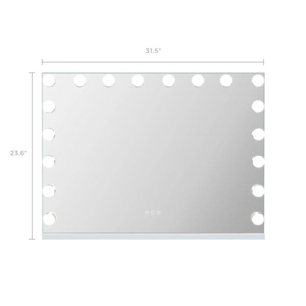 English Elm Vanity Mirror With 18 Led Lights, 3 Color Modes & Usb Charging – Perfect For Makeup & Grooming! W3660P373021-GIGA