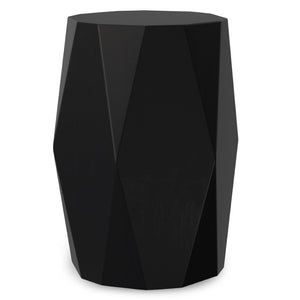 English Elm Judson Sculptural Mango Wood Side Table Faceted Round Accent for Modern Interiors B136P420286