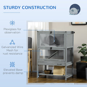 English Elm Pawhut 5-tier Small Pet Habitat with Tubes Tunnels Exercise Wheel and Carry Handles W2225P229303