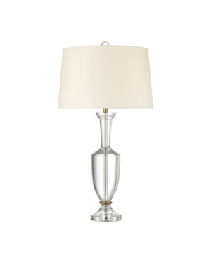 Currey & Company Classico Table Lamp - Elegant 19th-century Inspired Crystal Design With Natural Brass Finish Clear Optic Crystal ,Metal 6000-1015-currey-company
