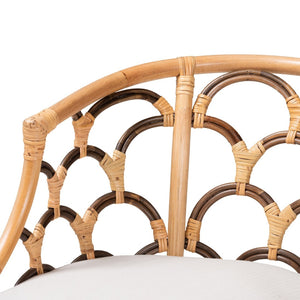 English Elm Bohemian Natural Rattan Accent Chair with Braided Arms for Eclectic Living Rooms B2750P467642