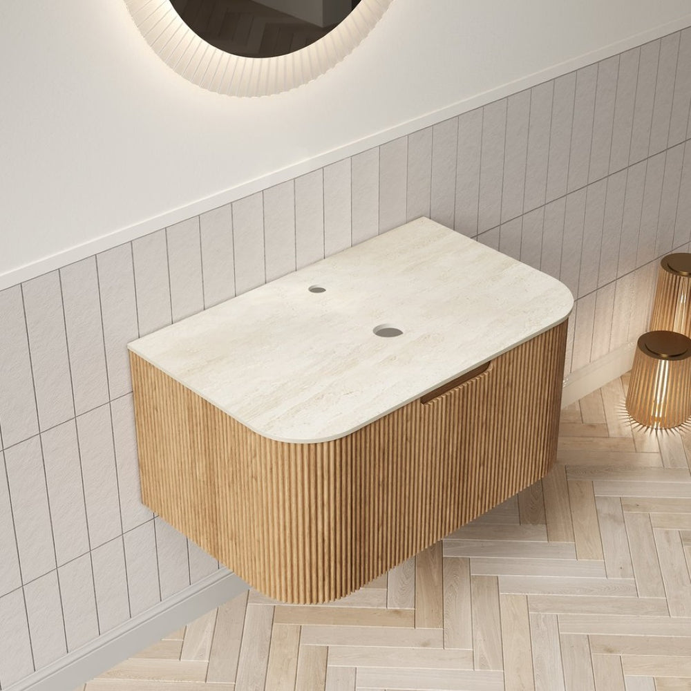 English Elm 30" Muri Oak Woodgrain Plywood Vanity Base Cabinet with Soft Close Doors W2615P338022