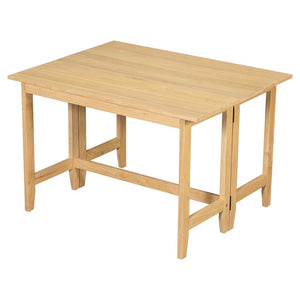 English Elm Topmax Farmhouse Drop Leaf Acacia Veneer Dining Table Seats Four Small Spaces Natural N717P379754N