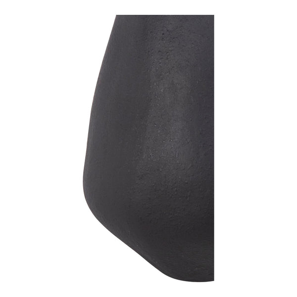 English Elm Voss Handcrafted Matte Black Sculptural Vessel in Recycled Ecomix for Shelves B2769P498403