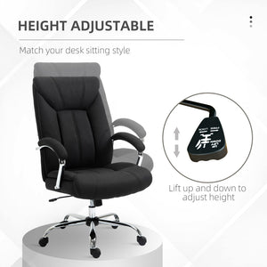English Elm Vinsetto High Back Office Chair With Lumbar Support, Adjustable Height, & Modern Style For Comfort W2225P217518-GIGA