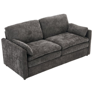 English Elm 68.1" Cozy Upholstered Loveseat Sofa with Double-Layer Cushions, Deep Seating, Chenille Comfort & Support Grey N719P251496E