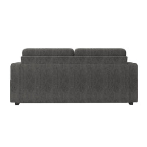 English Elm Sofas for Living Room Chenille Three Seat Couch with Usb Charging Storage and Cup Holder Gray W395S00143