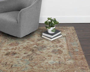 Sunpan Zagora Loom-Knotted Rug - Luxuriously Soft Viscose, Artisan Crafted with Unique Patterns for Your Home Rust