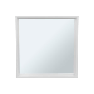 English Elm Quilcene Flush Mount Mirrored Medicine Cabinet White Lacquer Minimalist Bathroom B092P439894