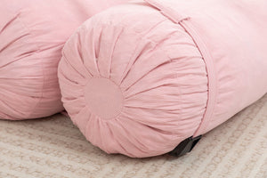 English Elm Adjustable Corduroy Floor Sofa with 5 Modular Cylinders for Custom Lounging and Ultimate Comfort Pink W1170P365606