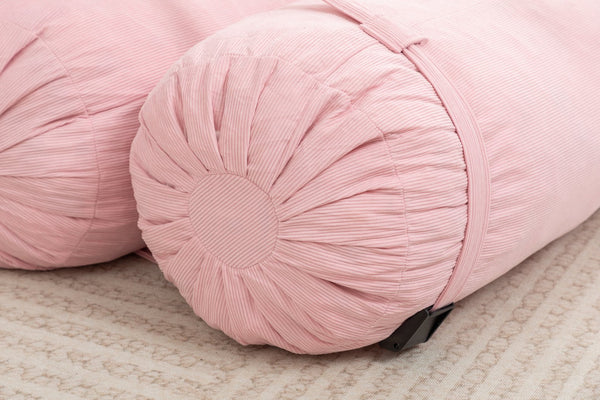 English Elm Adjustable Corduroy Floor Sofa with 5 Modular Cylinders for Custom Lounging and Ultimate Comfort Pink W1170P365606