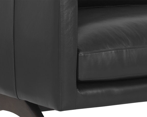 Sunpan Rogers Sofa - Luxurious Leather Comfort with Timeless Design for Your Living Room Sanctuary Cortina Black Leather