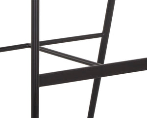 Sunpan Keanu Sleek Modern Barstool with Antique Brass Finish and Unique Starburst Design for Stylish Spaces Gunmetal