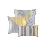 Madison Park Amherst Transitional 7 Piece Comforter Set MP10-2450 Yellow