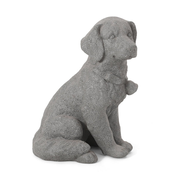 English Elm Christopher Knight Home® - MGO Puppy Garden Statue Stone Gray – Durable Cast Stone Magnesium Oxide, Weatherproof 15.25"H Charm 70877.00