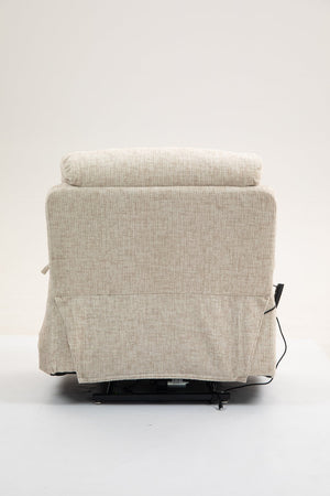 English Elm Old Oversized Electric Lift Chair With Dual Motors, Heating, Massage, And 180° Recline For Comfort W547S00053