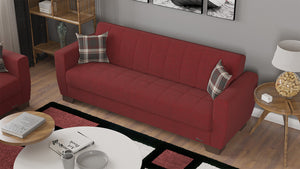 English Elm PrimeNest Zerova Collection Upholstered Convertible Sofabed with Storage and Quick Click-Click Mechanism Burgundy B030P286470