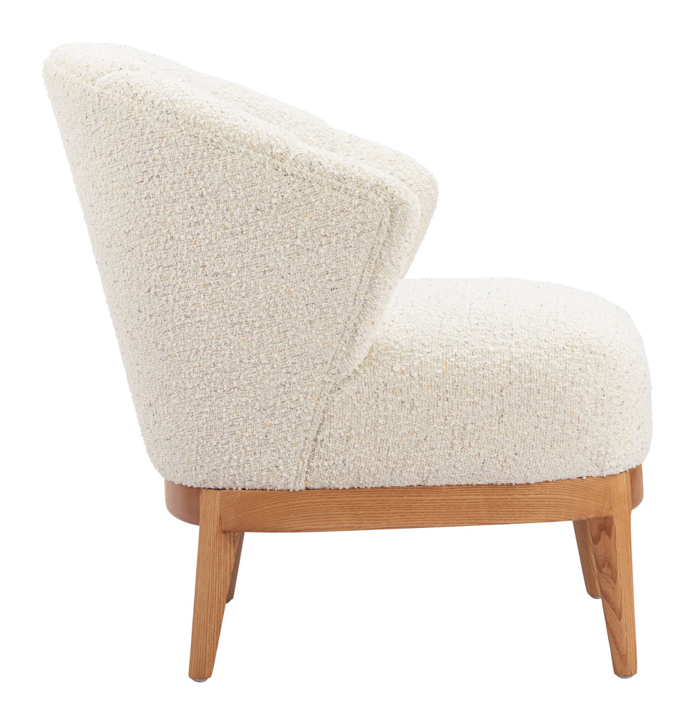 Zuo Modern Leque Accent Chair In Tawny Beige - Elegant Modern Design With Premium Comfort For Your Home Decor Beige 100% Polyester,Plywood,Ash Wood 110474-zuo-modern
