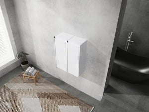 English Elm 12" Bathroom Side Cabinet - Sleek Wall-Mounted Design With Soft-Close Doors For Organized Storage W999S00278