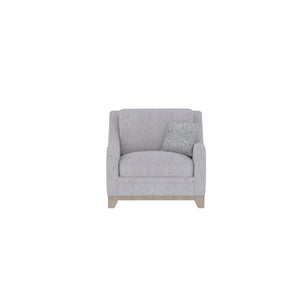 English Elm Wallace & Bay - Gray Chair - River Sand Fabric Accent Chair, Casual Elegant Design, Easy-Care Upholstery, 35"H B361P384437