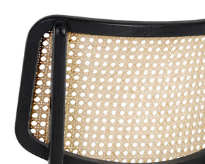 Sunpan Annex Dining Chair Set of 2 - Stylish Wooden Frame, Comfortable Polyester Upholstery for Dining Black, Abbington Black / Natural