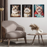 Madison Park Grumpy Cats Modern/Contemporary My House, My Rules Canvas Wall Art MP95C-0331 My House, My Rules/Multi