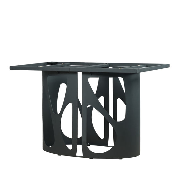 English Elm Black Iron Honeycomb Base Sintered Stone Dining Table Seats Eight Modern Decor W1535S00637