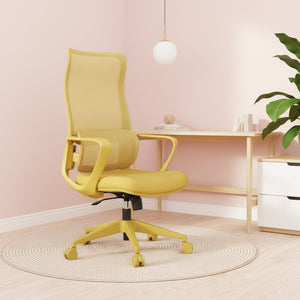 English Elm Ergonomic High Back Mesh Office Chair with Adjustable Lumbar Support and Molded Foam Seat Yellow W5280P463570